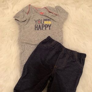 Onesie & bottom set by Carters